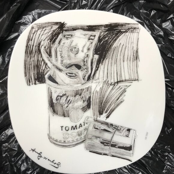 Andy Warhol Campbell's Soup Can & Dollar Bills Plate Numbered & Signed 518/5000 - Picture 1 of 14